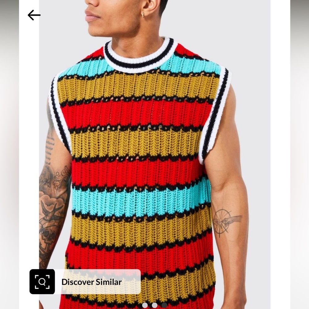 Boohoo Man Vest. Worn as a dress Sz L